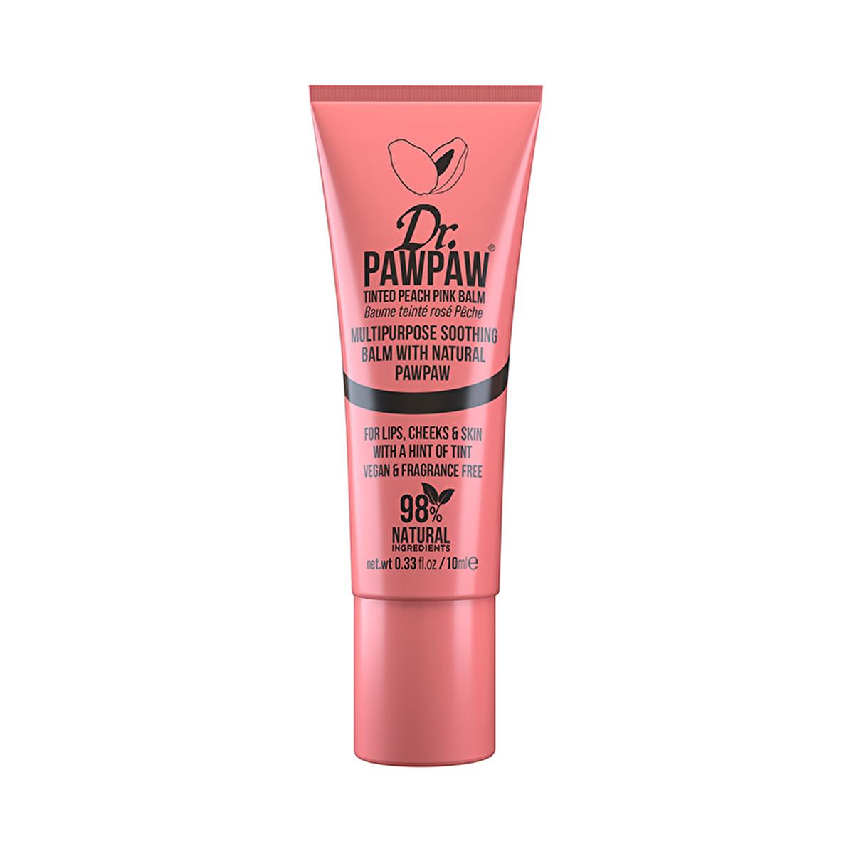 Dr. Pawpaw Tinted Peach Pink Multipurpose Balm - Natural Moisturizing Lip &amp; Cheek Tint, 0.34 fl oz