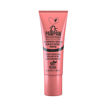 Dr. Pawpaw Tinted Peach Pink Multipurpose Balm - Natural Moisturizing Lip &amp; Cheek Tint, 0.34 fl oz