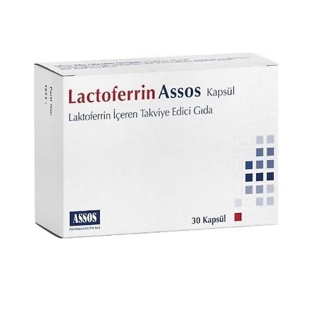 Assos Lactoferrin Supplement - 200mg per Capsule, 30 Capsules - Immune System Support &amp; Overall Wellness