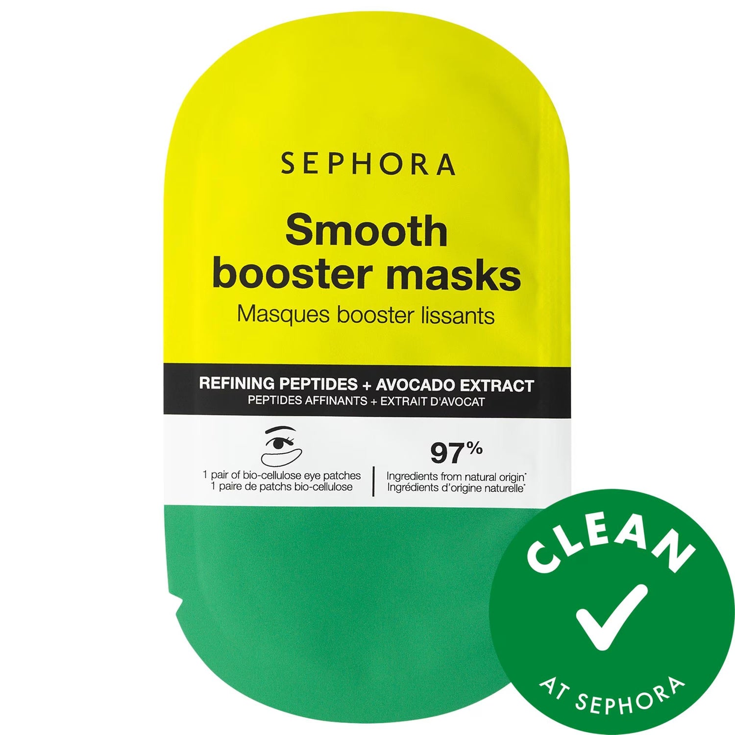 Booster Eye Mask Smooth + Peptides - Natural Dark Circle Treatment &amp; Fine Line Reduction