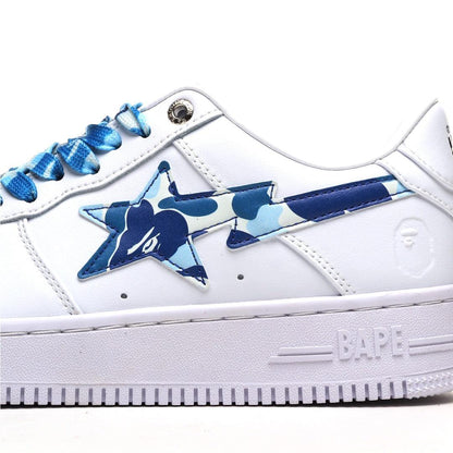 A Bathing Ape Bape Sta Low Camo White Blue Sneakers