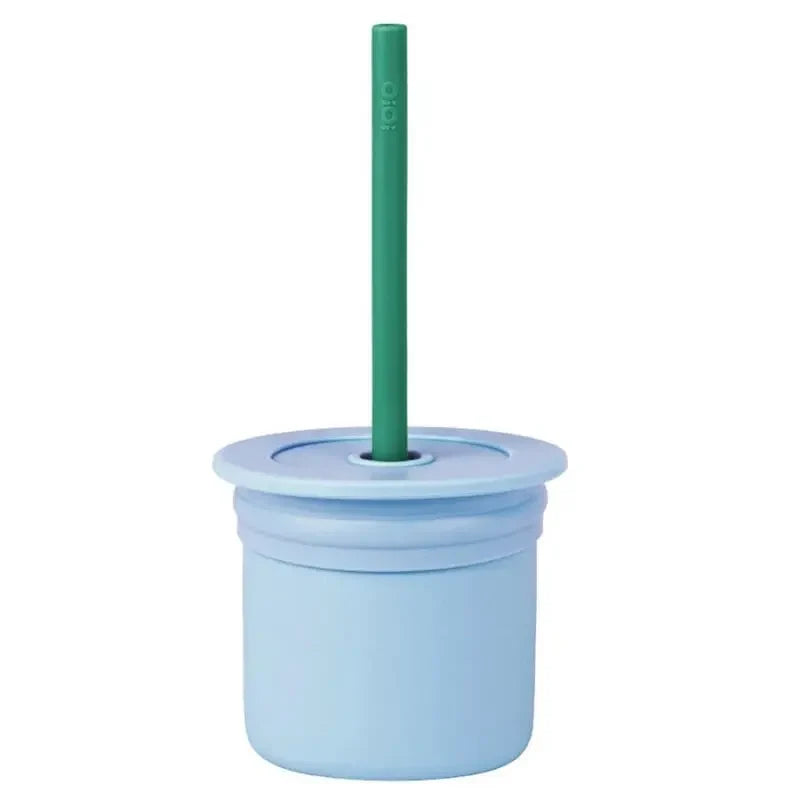 OiOi Silicone Training Cup &amp; Snack Set in Blue &amp; Green