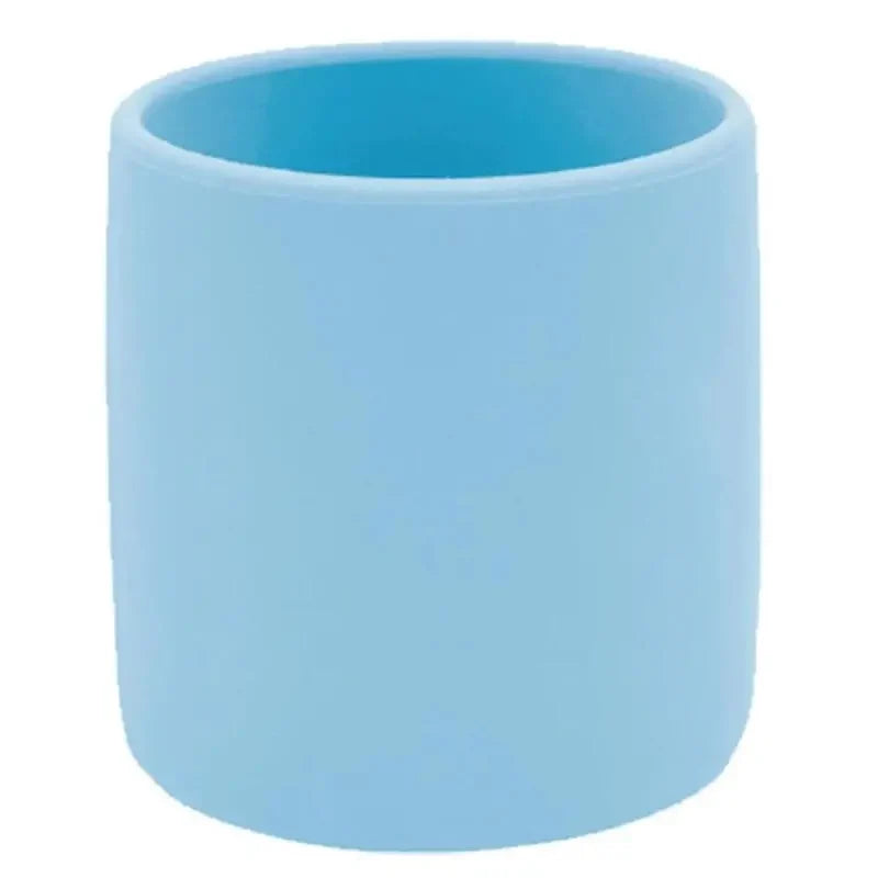 OiOi Mini Silicone Cup with Easy Grip in Mineral Blue 180ml