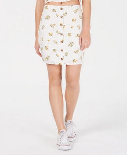 Polly &amp; Esther Juniors Button-Front Skirt ,Size Medium