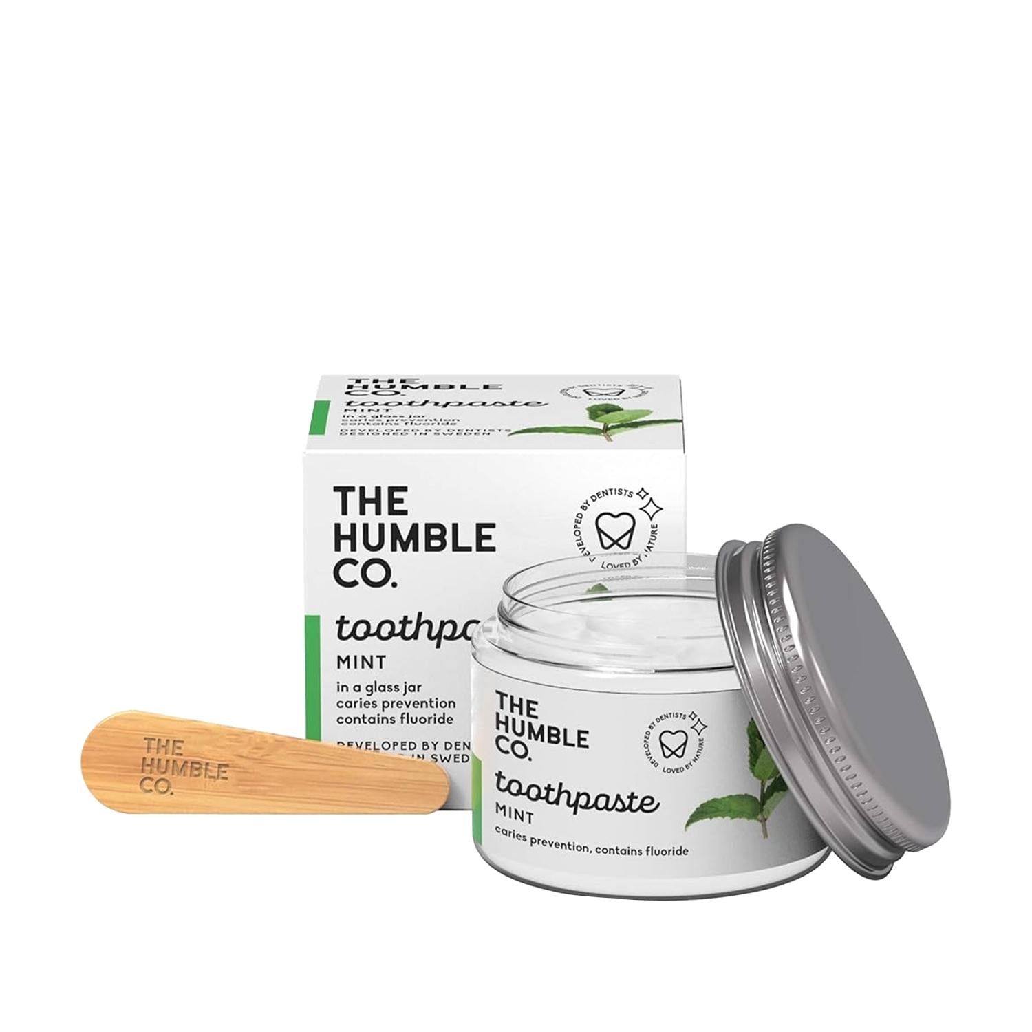 The Humble Co Sensitive Teeth Toothpaste - Natural Mint Flavor, Eco-Friendly Jar Packaging, Gentle on Teeth &amp; Gums