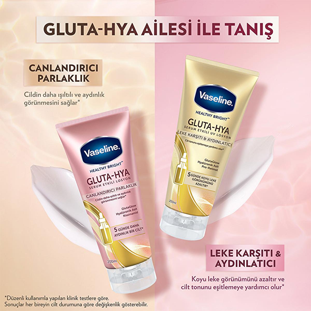 Vaseline Gluta-Hya Serum Burst Revitalizing Body Lotion - Moisturizing Body Lotion with Hyaluronic Acid &amp; GlutaGlow Technology