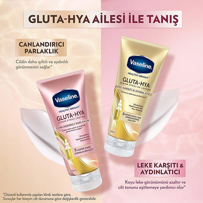 Vaseline Gluta-Hya Serum Burst Revitalizing Body Lotion - Moisturizing Body Lotion with Hyaluronic Acid &amp; GlutaGlow Technology