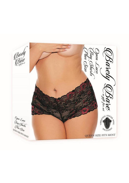 Barely Bare Open Lace Boy Shorts
