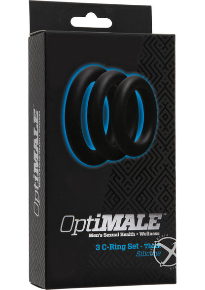 OptiMALE 3 C Ring Set Thick Silicone Cock Ring