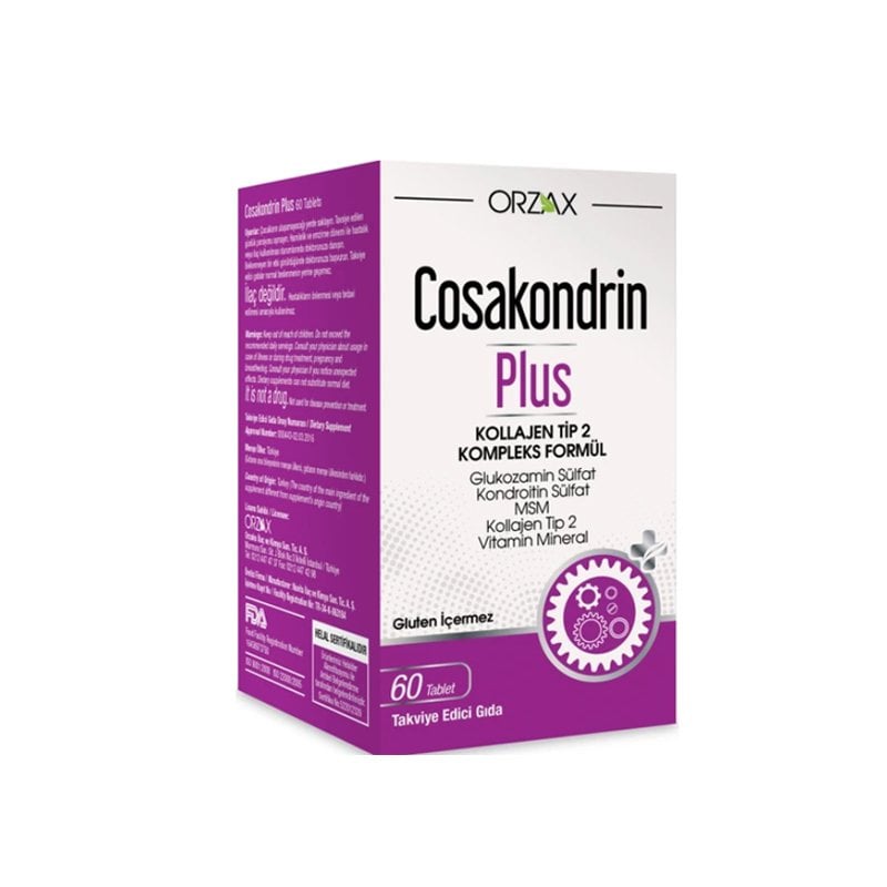 Orzax Joint Health Supplement - 60 Tablets with Glucosamine, Chondroitin, MSM &amp; Type II Collagen