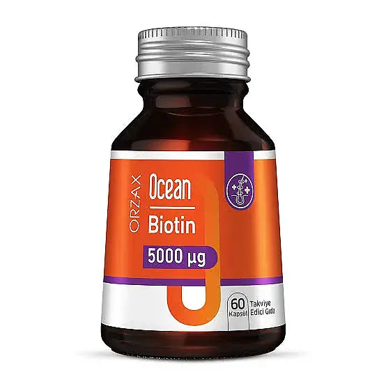 Orzax Ocean Biotin 5000 mcg Hair &amp; Nail Support 60 Capsules