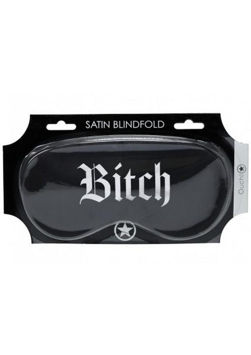 Ouch Bitch Satin Blindfold Mask