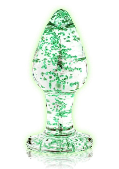 Ouch! Glow in the Dark Glass Butt Plug
