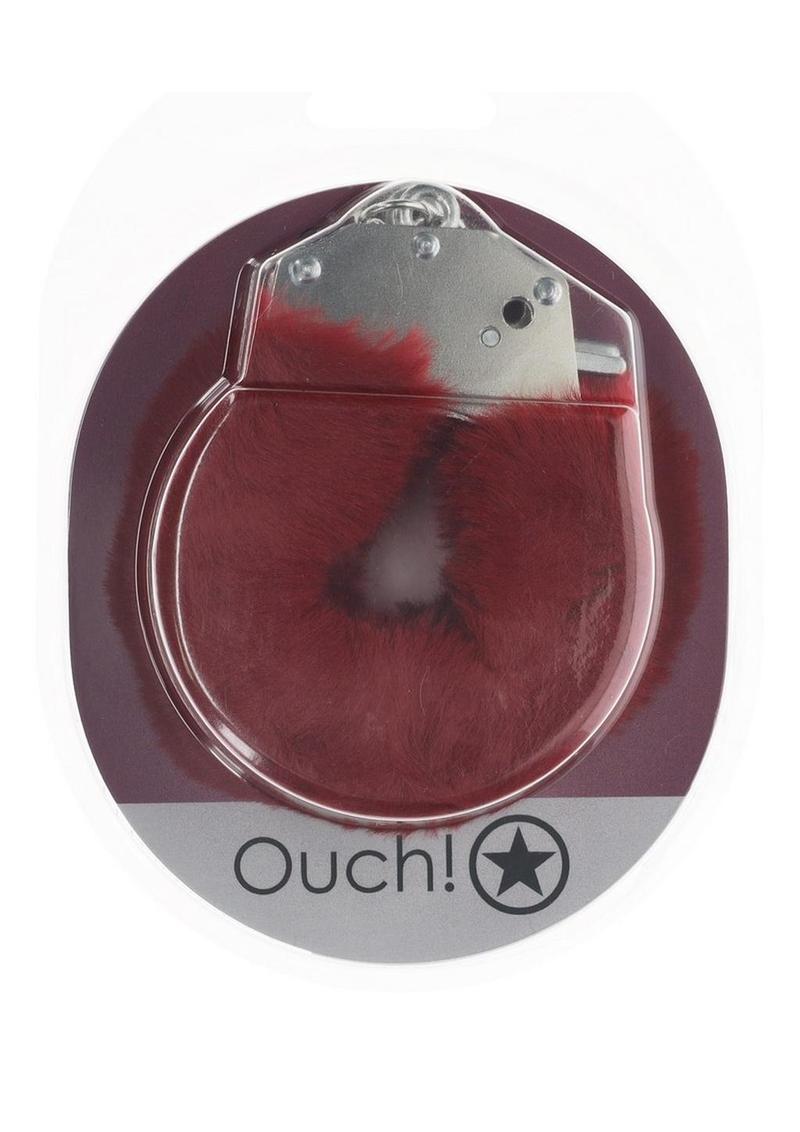 Ouch! Fluffy Handcuffs Burgundy