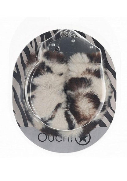 Ouch! Heavy-Duty Fluffy Handcuffs - Snowleopard