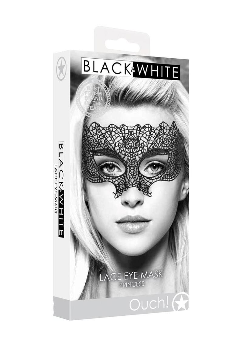 Ouch! Black And White Lace Eye Mask Princess Sexy Masquerade