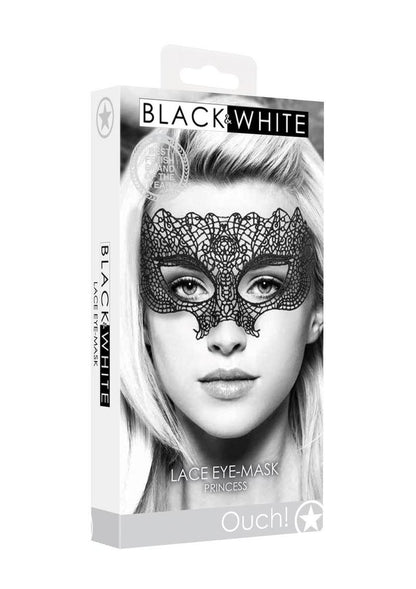 Ouch! Black And White Lace Eye Mask Princess Sexy Masquerade