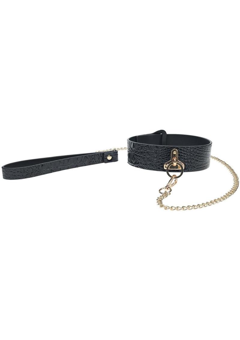 Ouch! Rome Collection Collar with Gold Leash