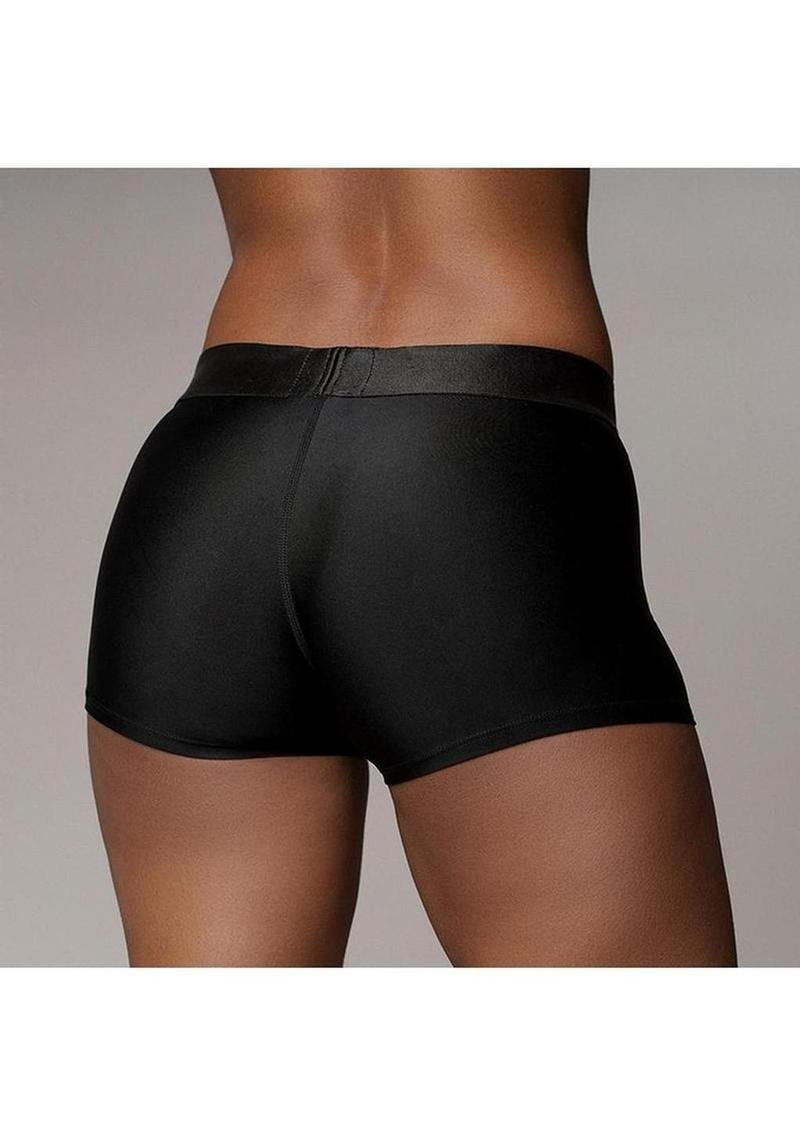 Ouch! Vibrating Strap-On Panty Harness With Open Back