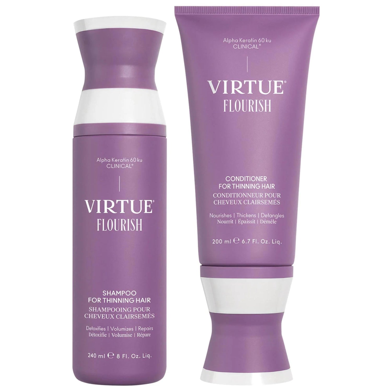 Flourish Thickening Shampoo &amp; Conditioner Set: Volumizing Hair Loss Solution | Sulfate &amp; Paraben Free for Fine &amp; Medium Thinning Hair