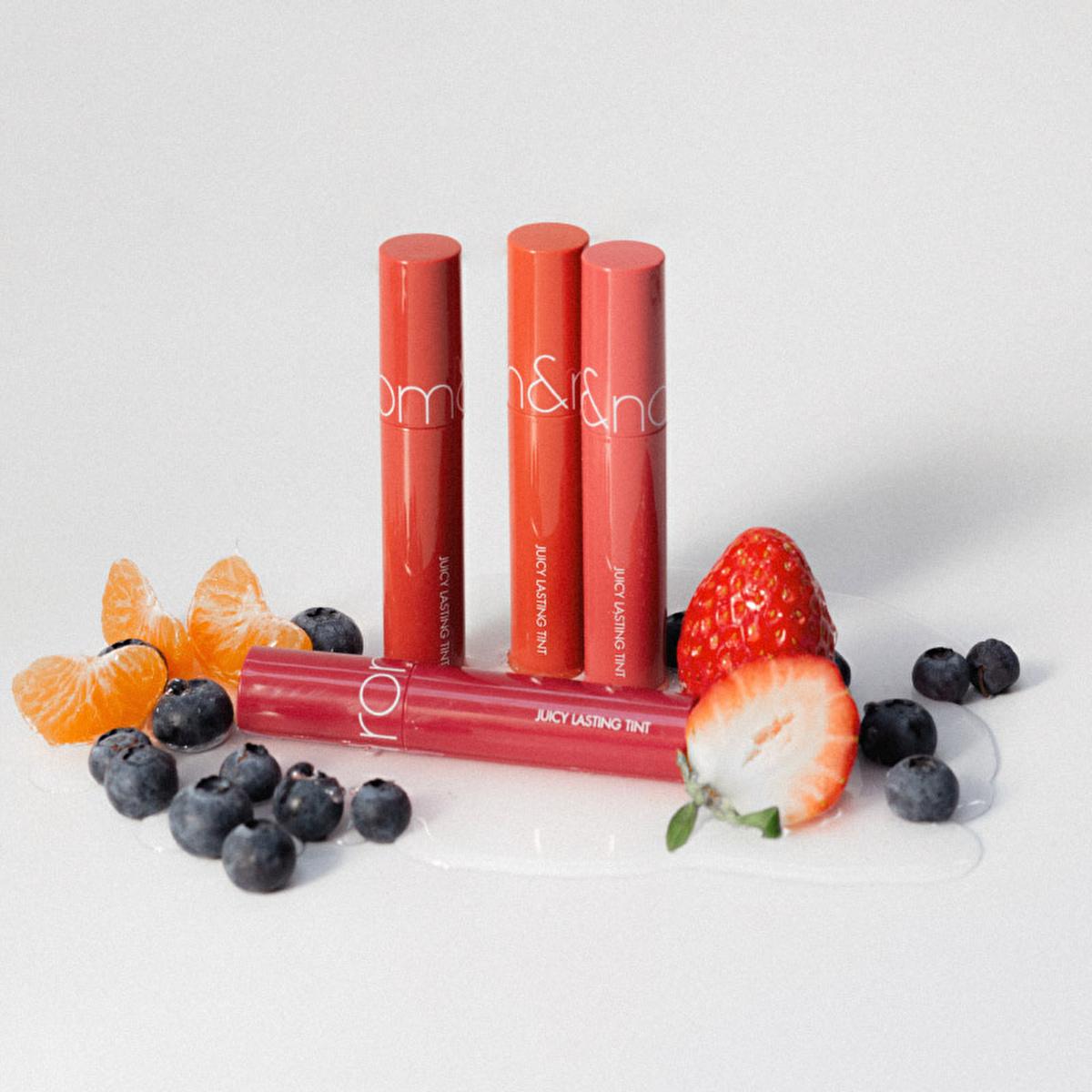 rom&amp;nd Juicy Lasting Tint Lip Tint - Long Lasting Lip Color &amp; Moisturizing Formula