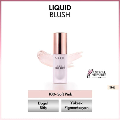 Note Liquid Highlighter Moisturizing Glow 100 Soft Pink