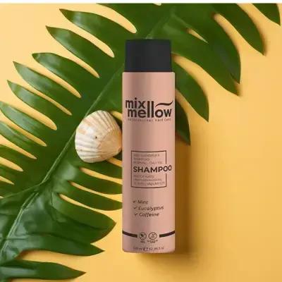 Mix Mellow Anti-Dandruff Shampoo: Natural Mint &amp; Eucalyptus for Oily &amp; Normal Hair - Sulfate &amp; Paraben Free, 380ml