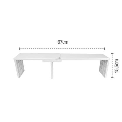 Decobella Adjustable Shelf Organizer - Rotating Storage Solution for Home Organization