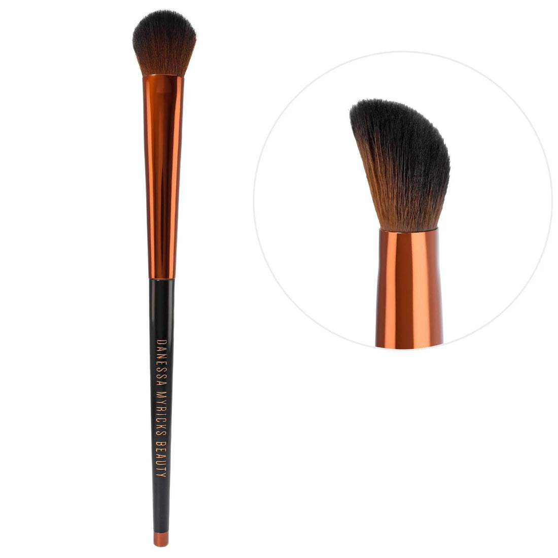 Yummy Face Multipurpose Makeup Brush for Concealer, Foundation &amp; Powder - Cruelty-Free, Synthetic Bristles, Curved Shape for Contouring