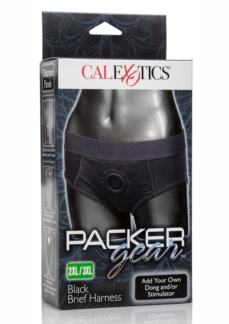 CalExotics Packer Gear Black Brief Harness Strap-On Compatible