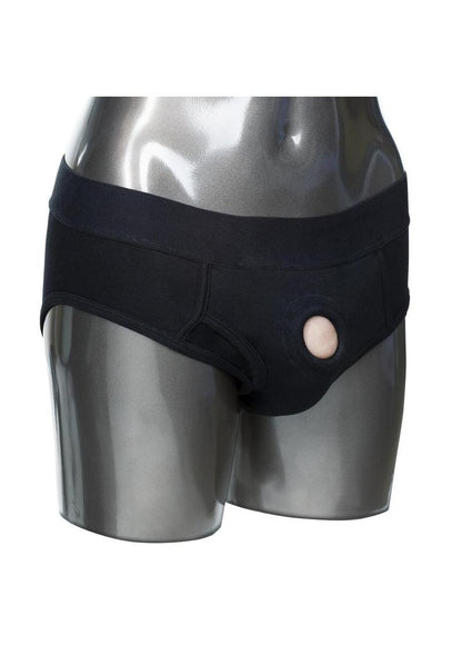 CalExotics Packer Gear Black Brief Harness Strap-On Compatible