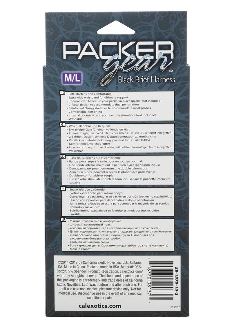 CalExotics Packer Gear Black Brief Harness Strap-On Compatible