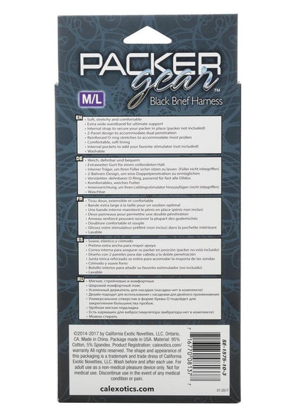 CalExotics Packer Gear Black Brief Harness Strap-On Compatible