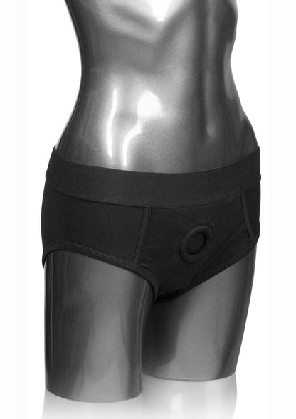 CalExotics Packer Gear Black Brief Harness Strap-On Compatible