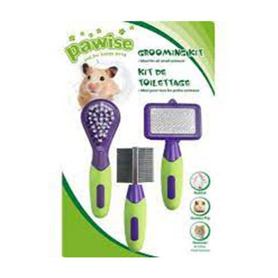 Pawise Small Animal Grooming Brush &amp; Comb Set 2-Piece