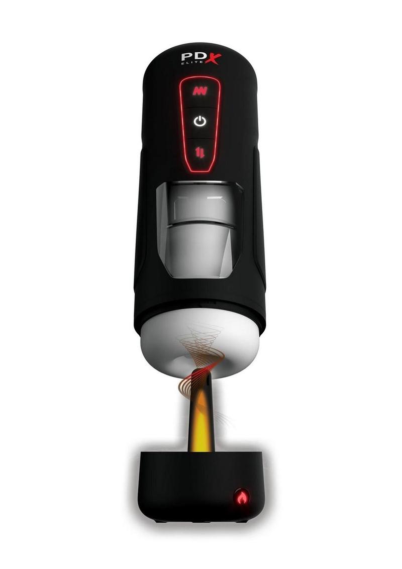 P.D.X. Elite Milk Me Hotter Rechargeable Stroker Thrusts And Vibrates
