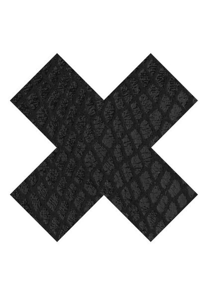 Peekaboos Classic Black X Pasties Self-Adhesive Premium 2 Pairs