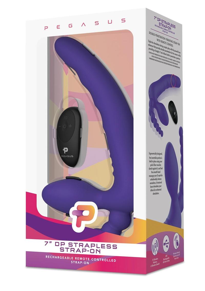 Pegasus DP Strapless Silicone Strap-On with Remote Control
