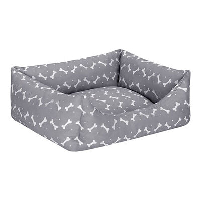 Pet Comfort Uniform Bone Grey &amp; White Pet Bed Small 40x50 cm