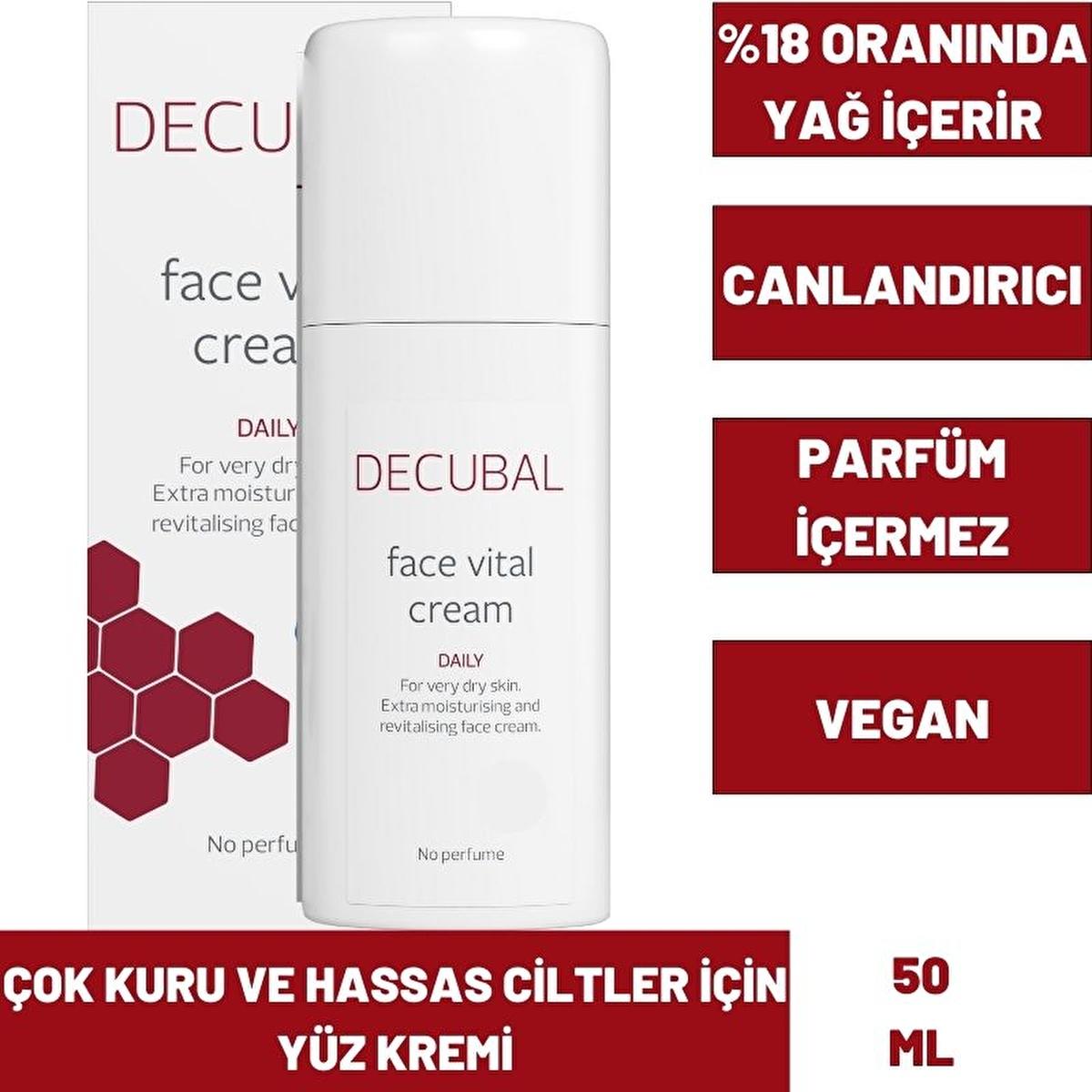Decubal Moisturizing Face Cream for Dry &amp; Sensitive Skin - Fragrance-Free, Natural Ingredients - 1.69 fl oz