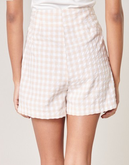 Piedra Gingham High Waisted Shorts