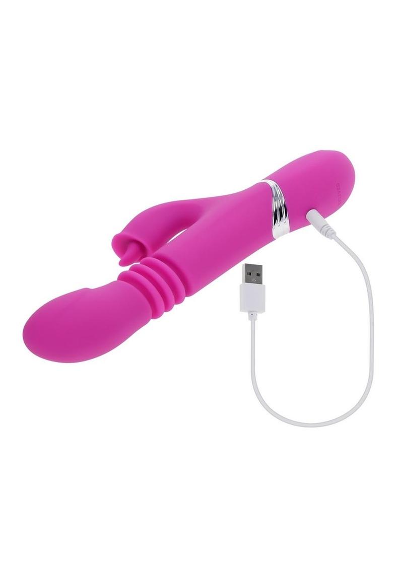 Evolved Pink Dragon Thrusting and Twirling Vibrator