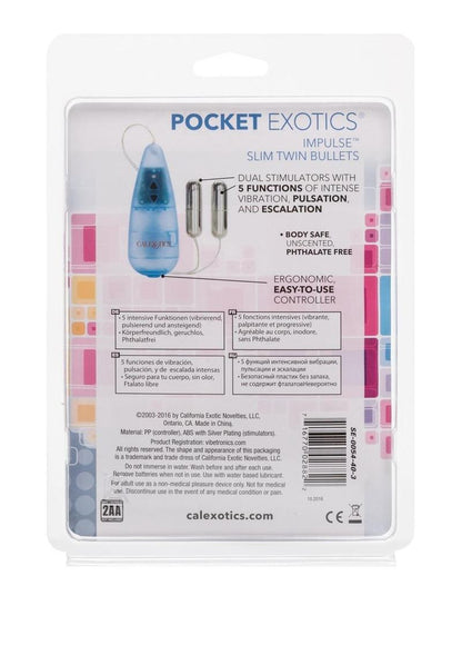 Impulse Pocket Paks Slim Twin Bullets with Wired Remote Control