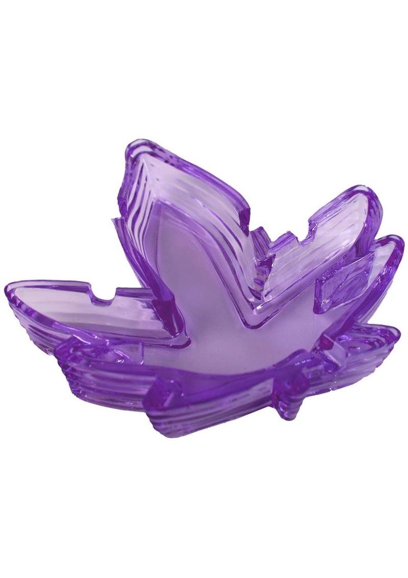 Purple Potleaf Ashtray Stylish Marijuana Leaf Design for Smokers