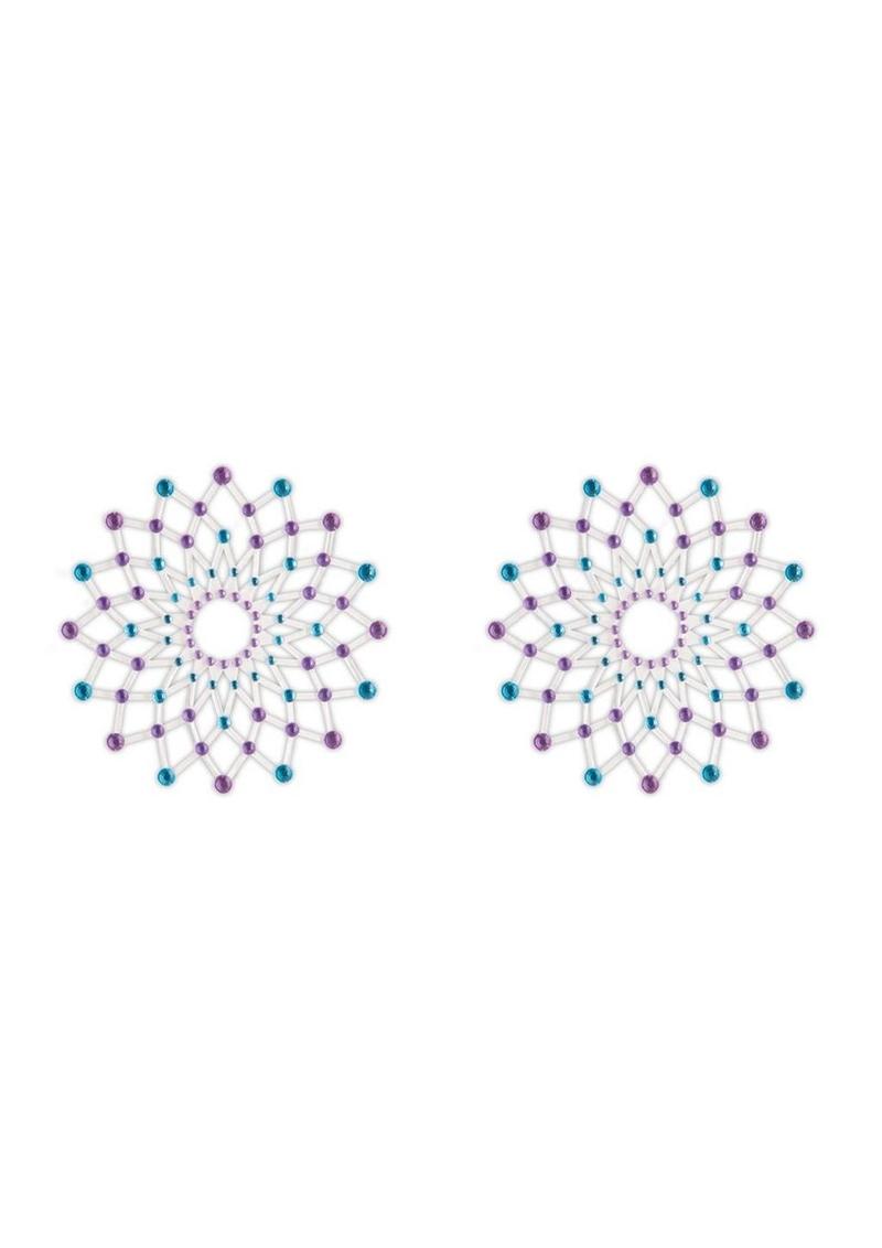 Pretty Pasties Charm II Blue And Purple One Pair