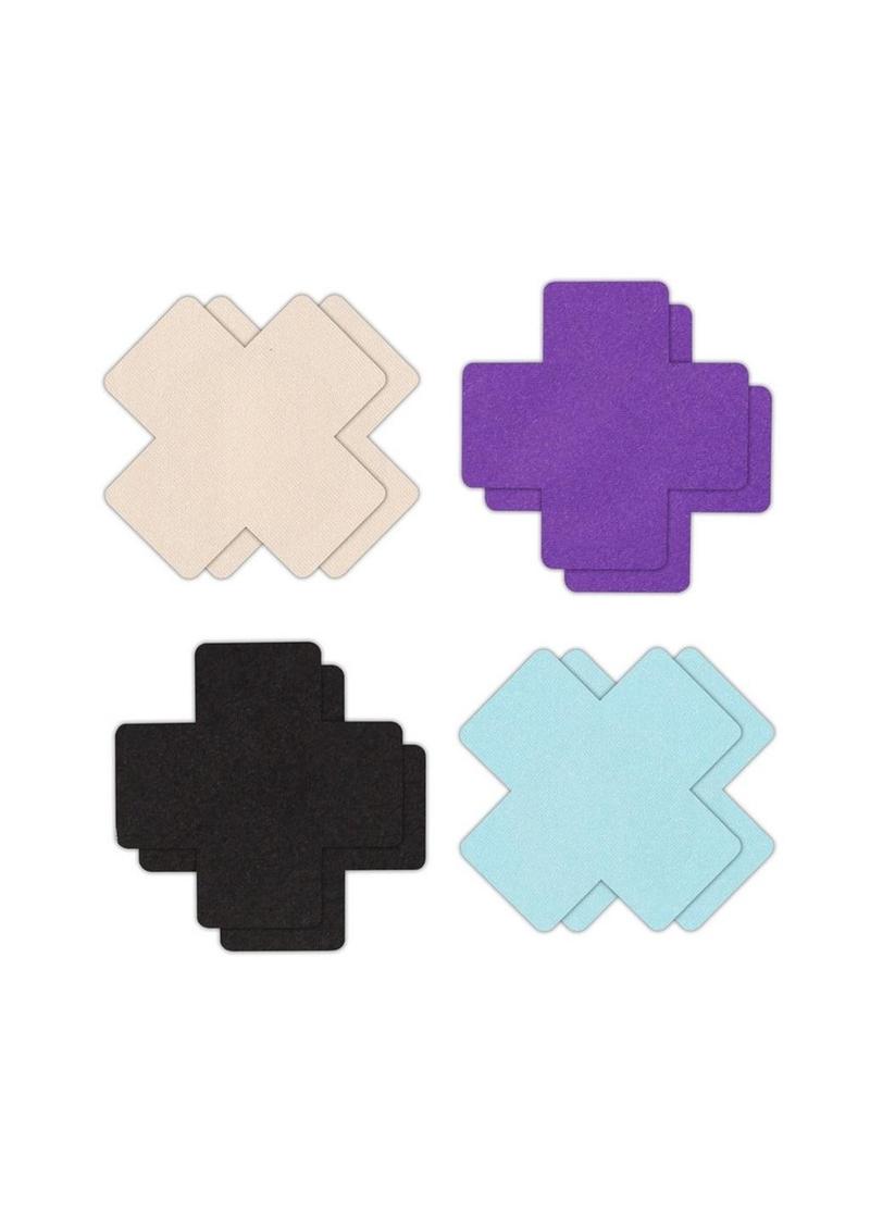 Pretty Pasties Purple Cross With Pairs Self-Adhesive