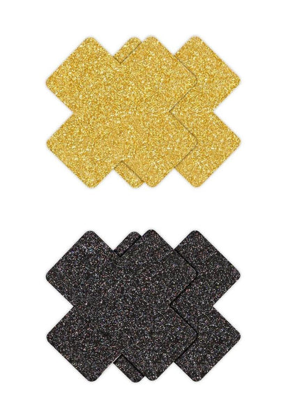 Pretty Pasties Glitter Cross Self-Adhesive Nipple Covers