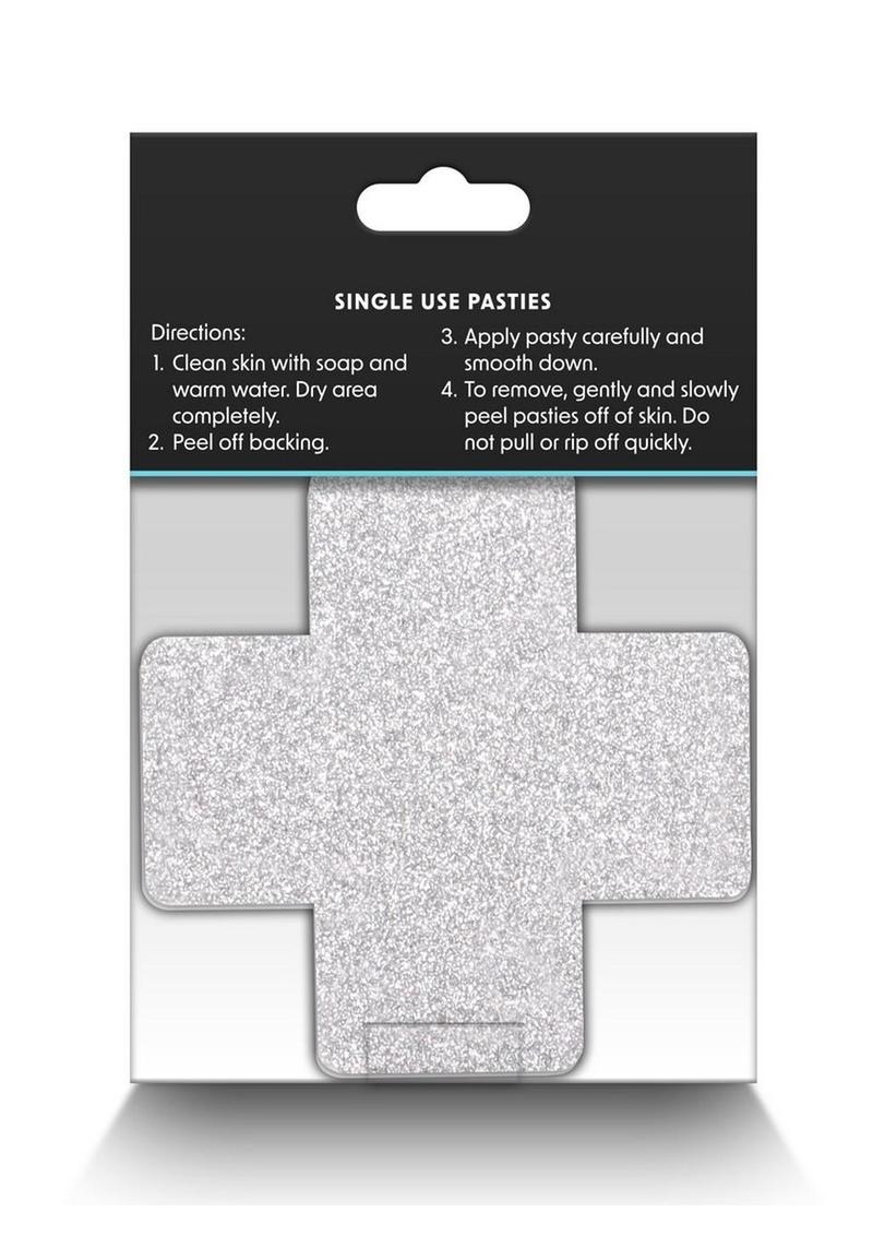 Pretty Pasties Glitter Cross Self-Adhesive Nipple Covers