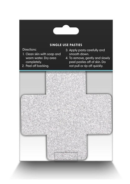 Pretty Pasties Glitter Cross Self-Adhesive Nipple Covers