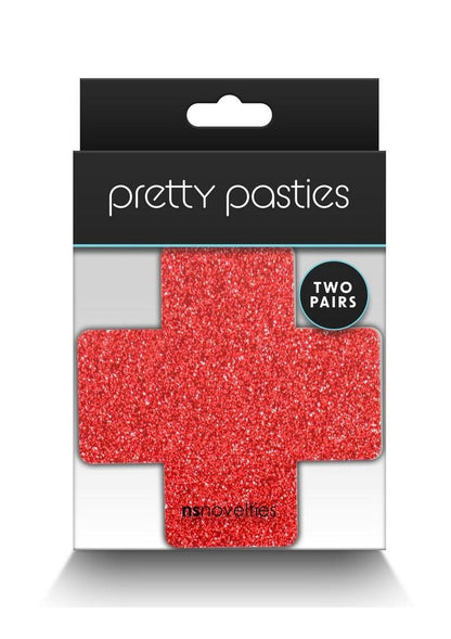 Pretty Pasties Glitter Cross Self-Adhesive Nipple Covers